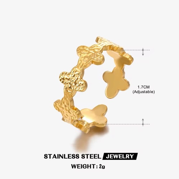 18K Gold Plated adjustable Ring - Gold Jewelry - Picture 5 of 5